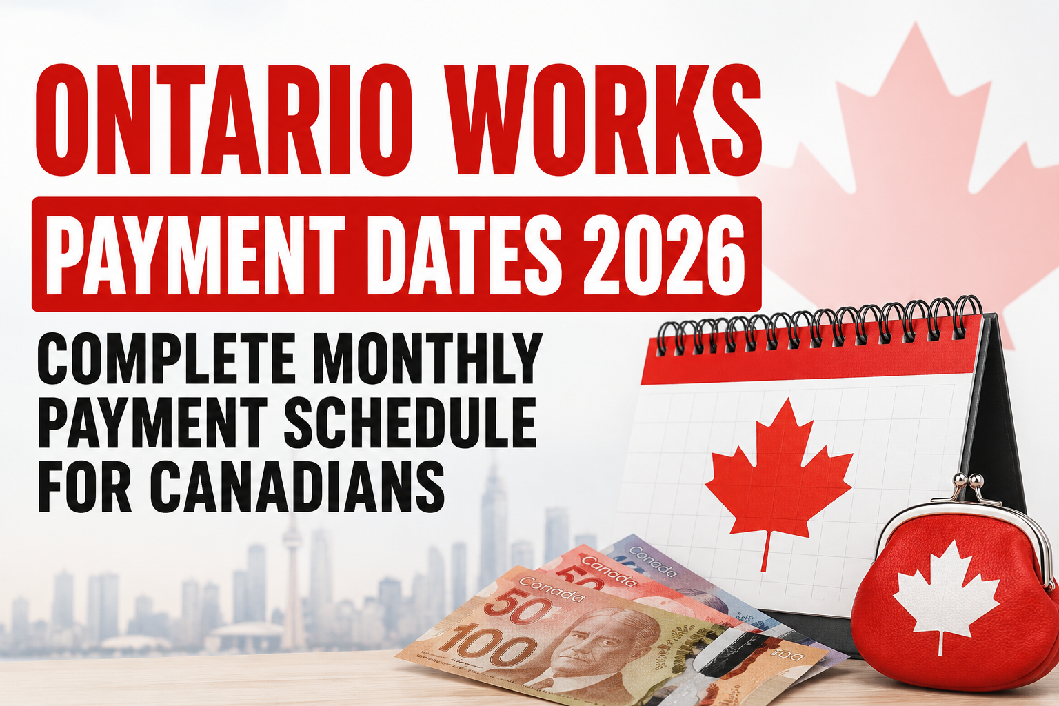 Ontario Works Payment Dates 2026