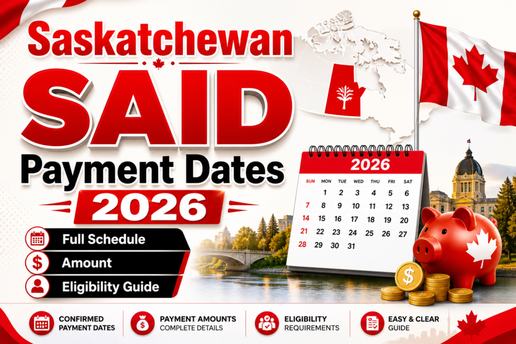 Saskatchewan SAID Payment Dates 2026