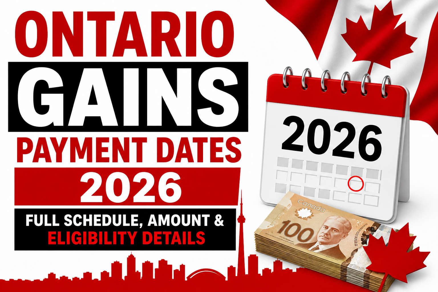 Ontario GAINS Payment Dates 2026
