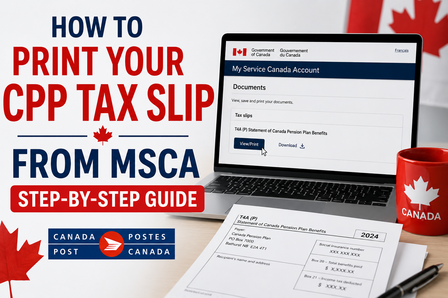 How to Print Your CPP Tax Slip From MSCA